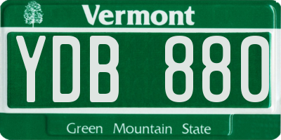 VT license plate YDB880