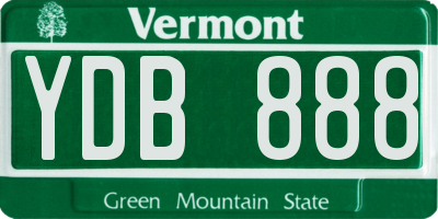 VT license plate YDB888