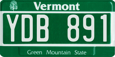 VT license plate YDB891