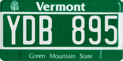 VT license plate YDB895