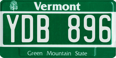 VT license plate YDB896