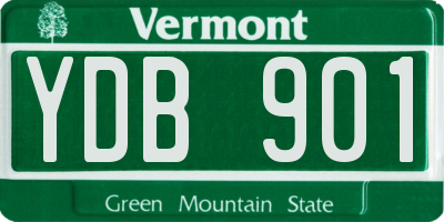 VT license plate YDB901
