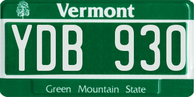 VT license plate YDB930