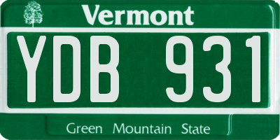 VT license plate YDB931