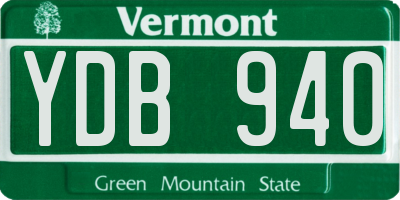 VT license plate YDB940