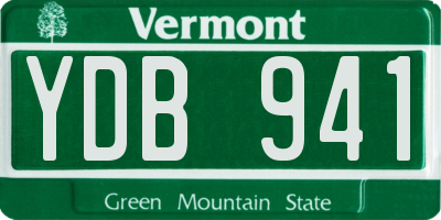 VT license plate YDB941