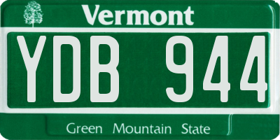 VT license plate YDB944