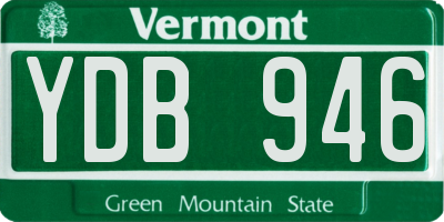 VT license plate YDB946