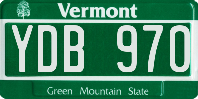 VT license plate YDB970