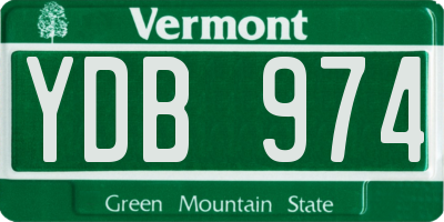 VT license plate YDB974