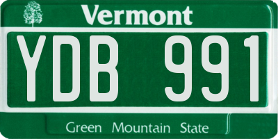 VT license plate YDB991