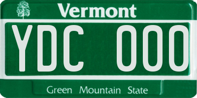 VT license plate YDC000