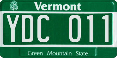 VT license plate YDC011