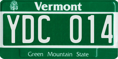 VT license plate YDC014
