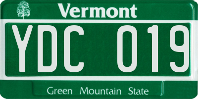 VT license plate YDC019