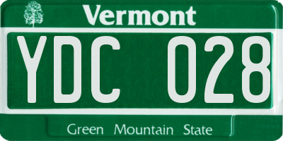 VT license plate YDC028