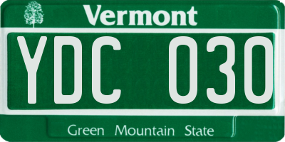 VT license plate YDC030