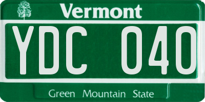 VT license plate YDC040