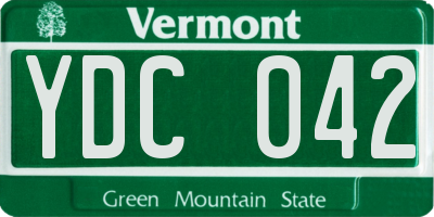 VT license plate YDC042