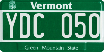 VT license plate YDC050