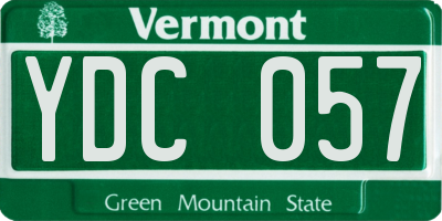 VT license plate YDC057