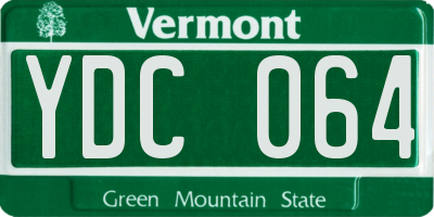 VT license plate YDC064