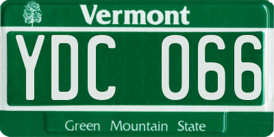 VT license plate YDC066