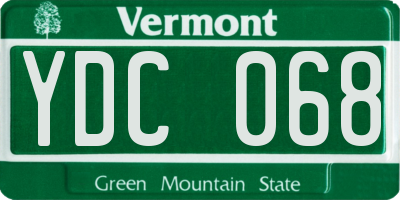 VT license plate YDC068