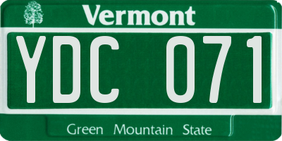 VT license plate YDC071