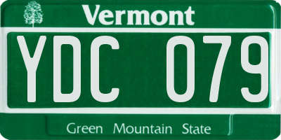 VT license plate YDC079