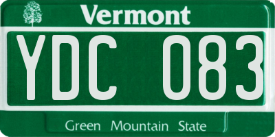 VT license plate YDC083