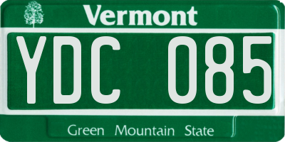 VT license plate YDC085