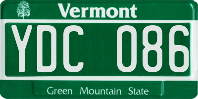 VT license plate YDC086