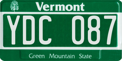 VT license plate YDC087