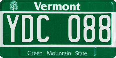 VT license plate YDC088