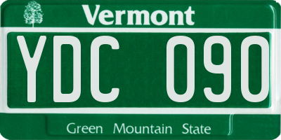 VT license plate YDC090