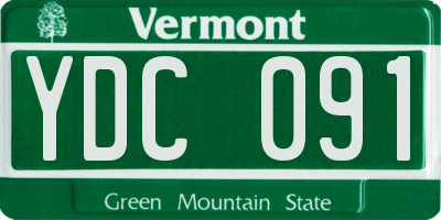 VT license plate YDC091