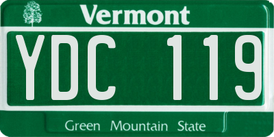 VT license plate YDC119