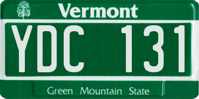 VT license plate YDC131
