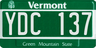 VT license plate YDC137