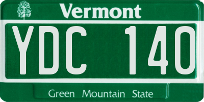 VT license plate YDC140