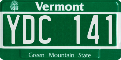 VT license plate YDC141