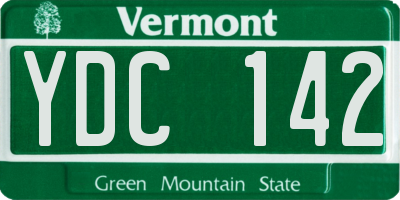 VT license plate YDC142