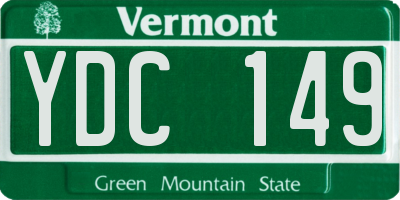 VT license plate YDC149