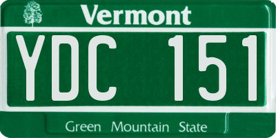 VT license plate YDC151