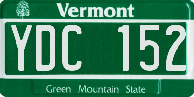 VT license plate YDC152