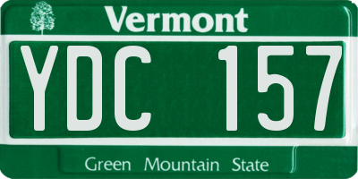 VT license plate YDC157