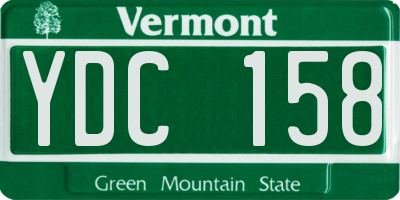 VT license plate YDC158