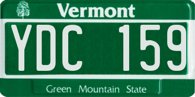 VT license plate YDC159