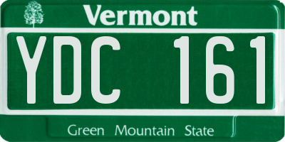 VT license plate YDC161